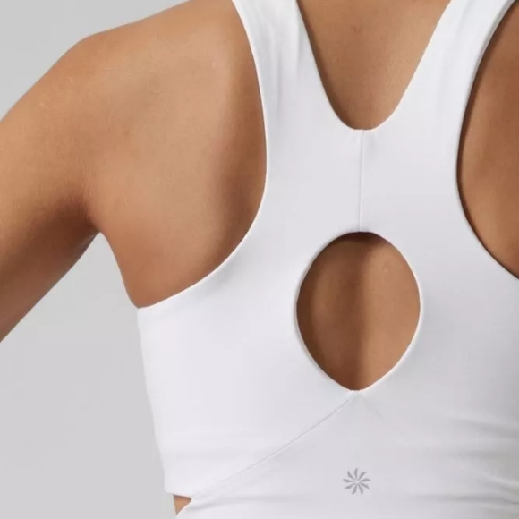 Athleta Keyhole Low Impact Bra White Large - Picture 3 of 7